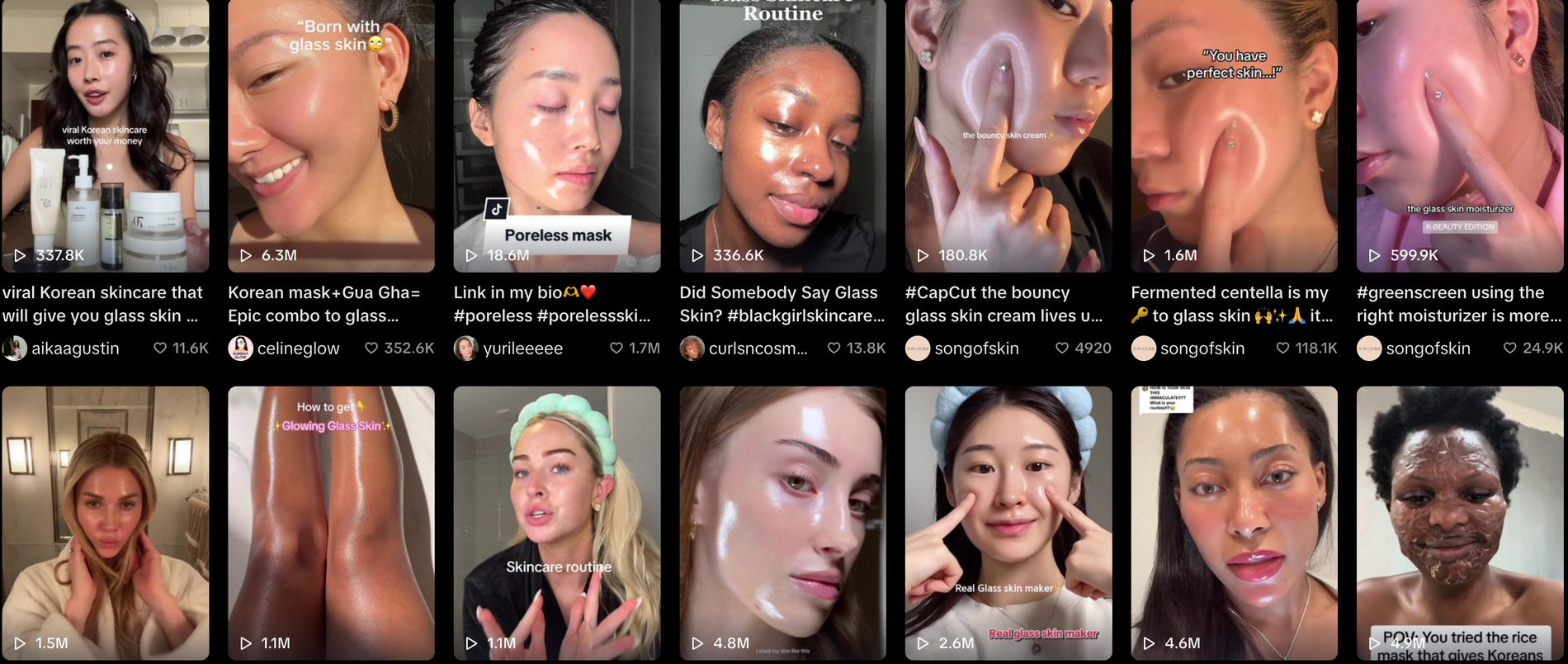 glass skin tiktok trend
